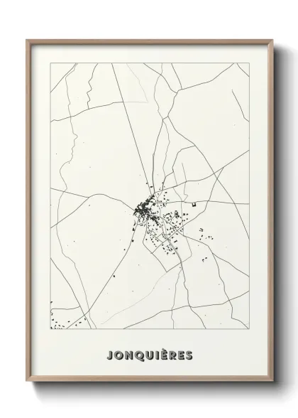Une affiche de carte sur Jonquières