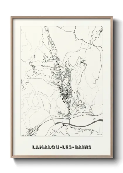 Une affiche de carte sur Lamalou-les-Bains