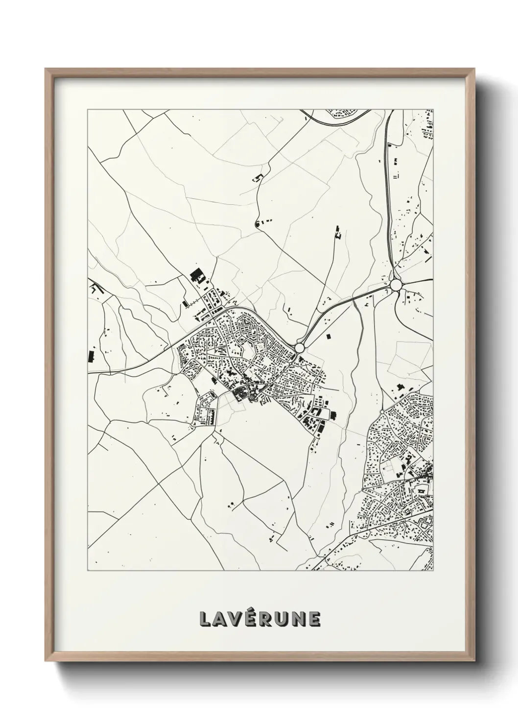 Un poster carte Lavérune