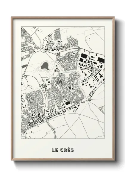 Une affiche de carte sur Le Crès