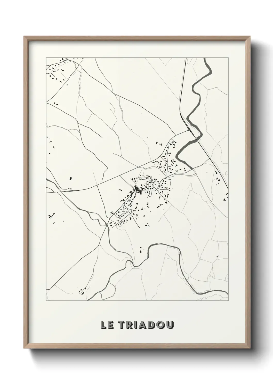 Un poster carte Le Triadou