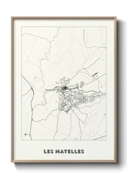 Une affiche de carte sur Les Matelles