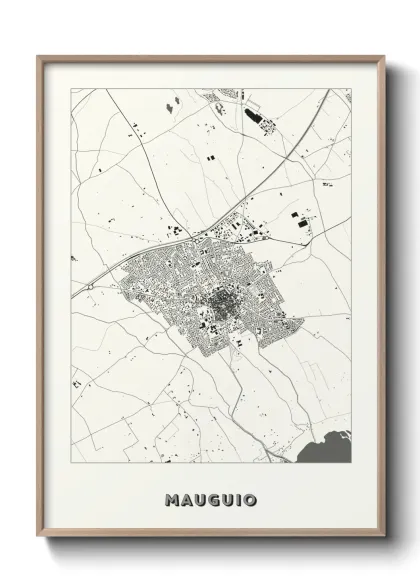 Une affiche de carte sur Mauguio
