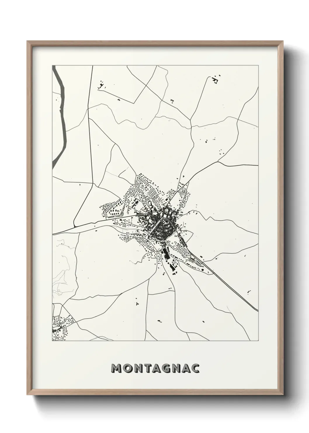 Un poster carte Montagnac