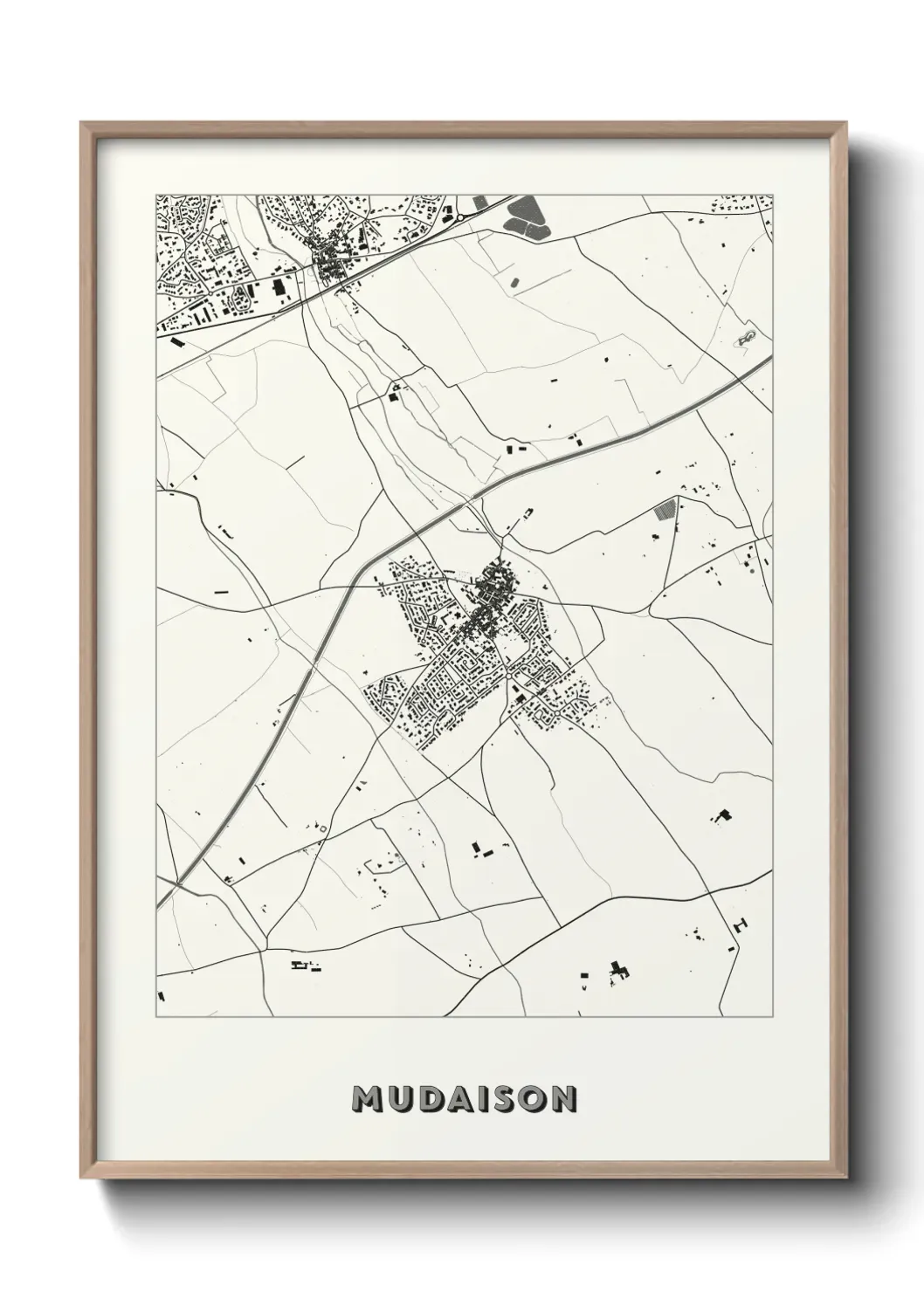 Un poster carte Mudaison