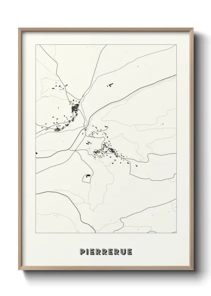 Une affiche de carte sur Pierrerue