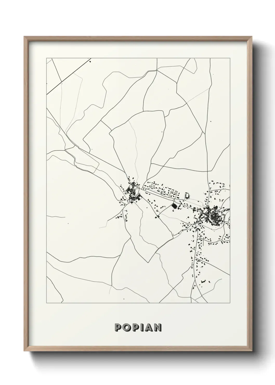 Un poster carte Popian