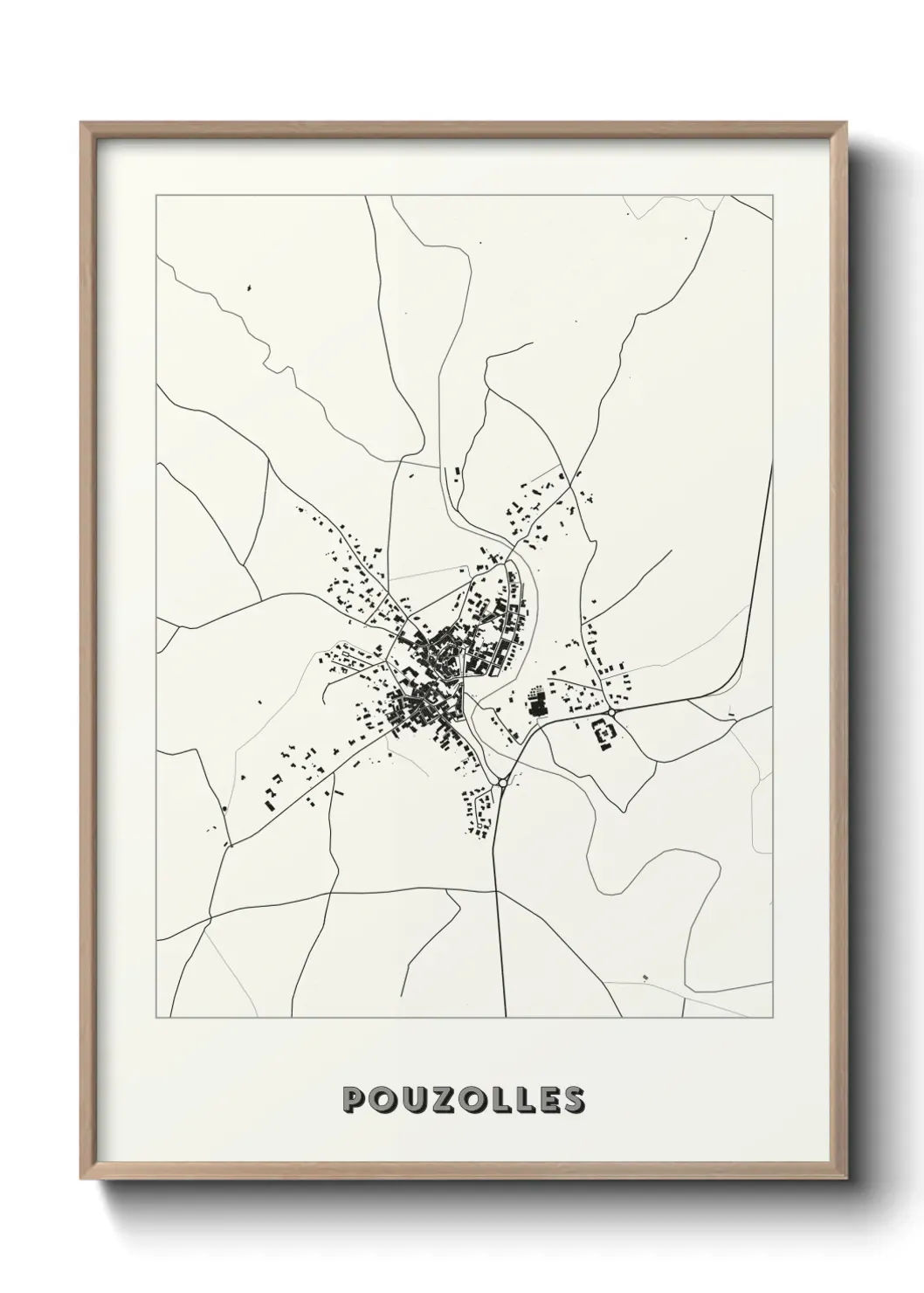 Un poster carte Pouzolles