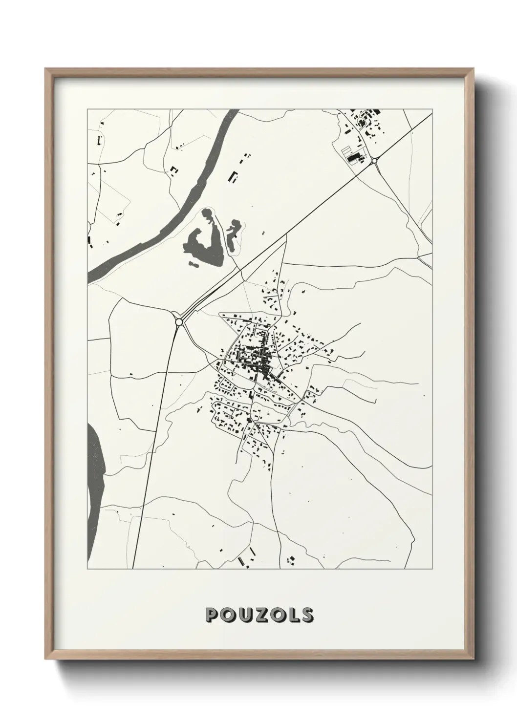 Un poster carte Pouzols