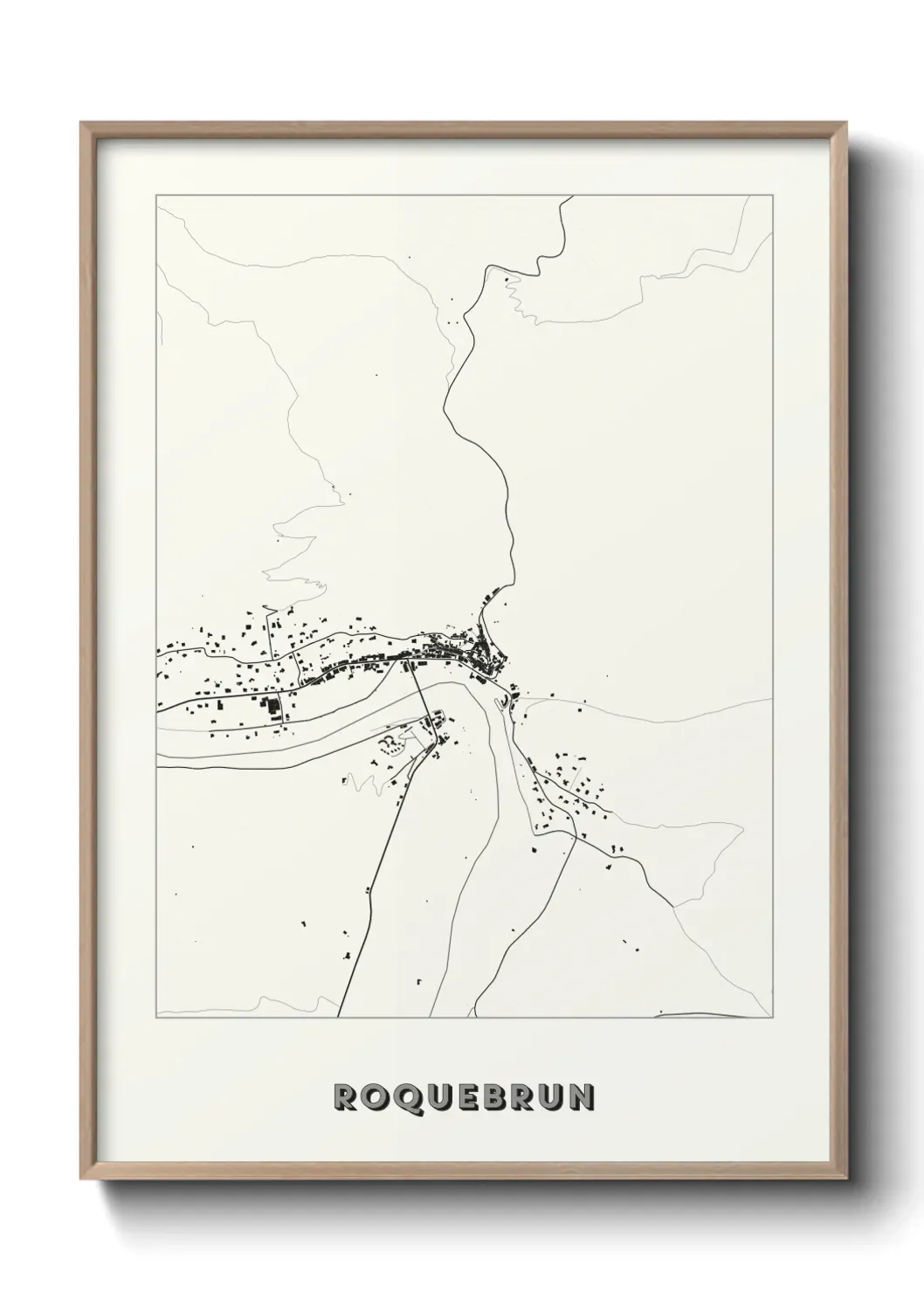 Un poster carte Roquebrun