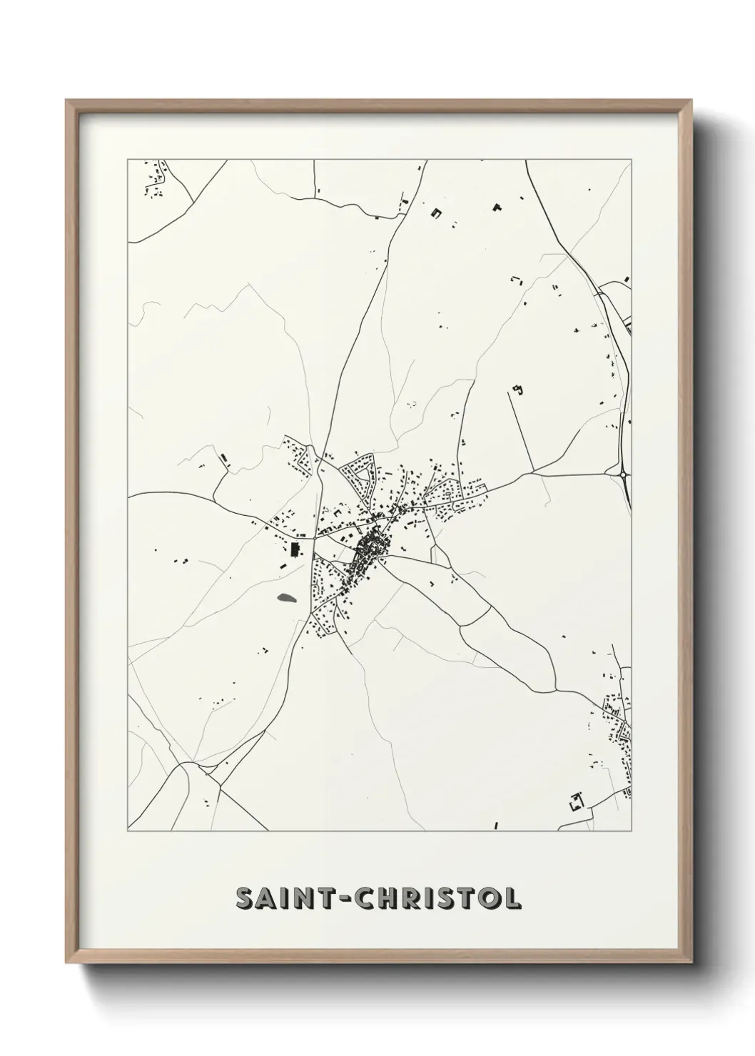Un poster carte Saint-Christol