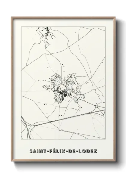 Une affiche de carte sur Saint-Félix-de-Lodez