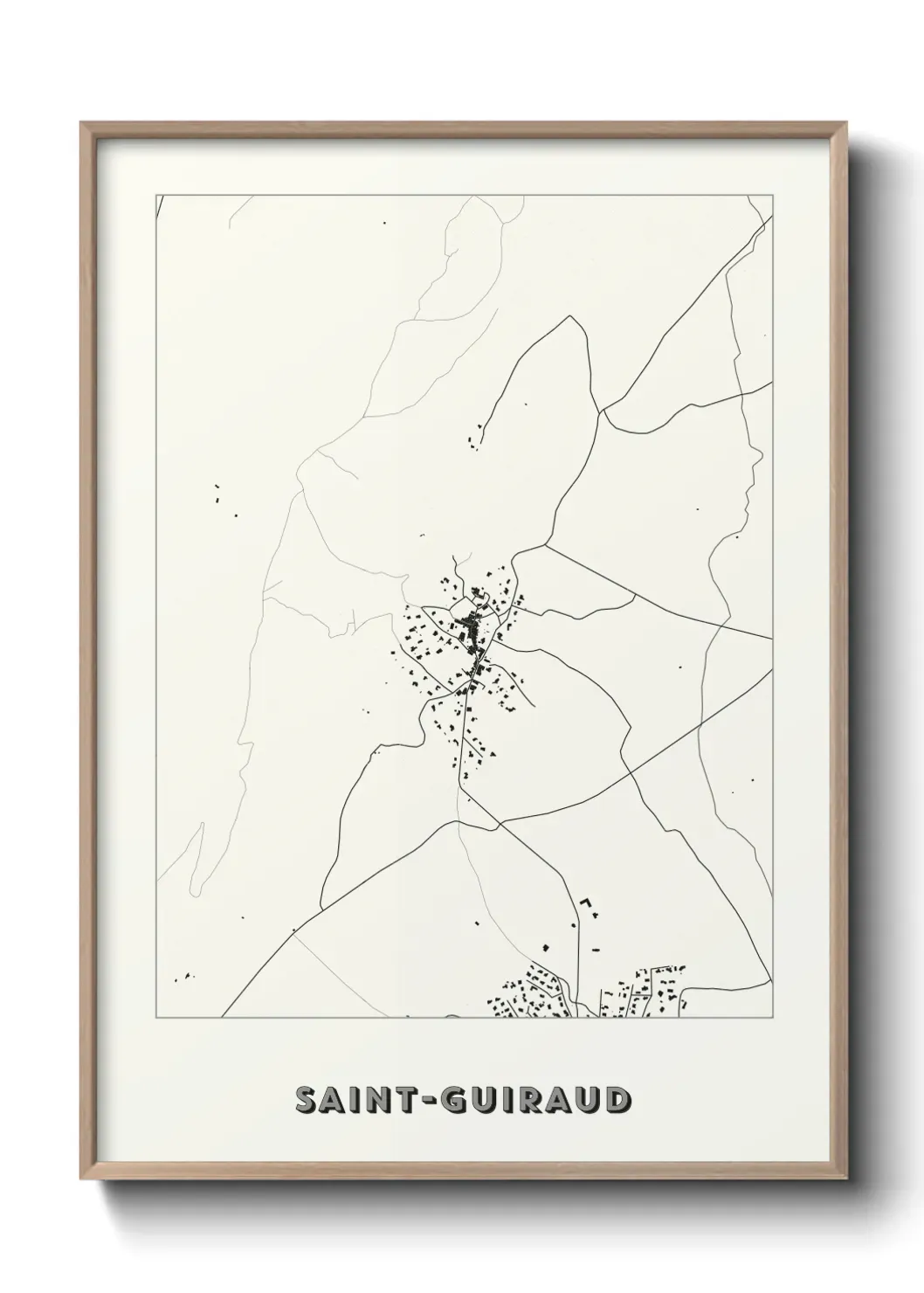Un poster carte Saint-Guiraud
