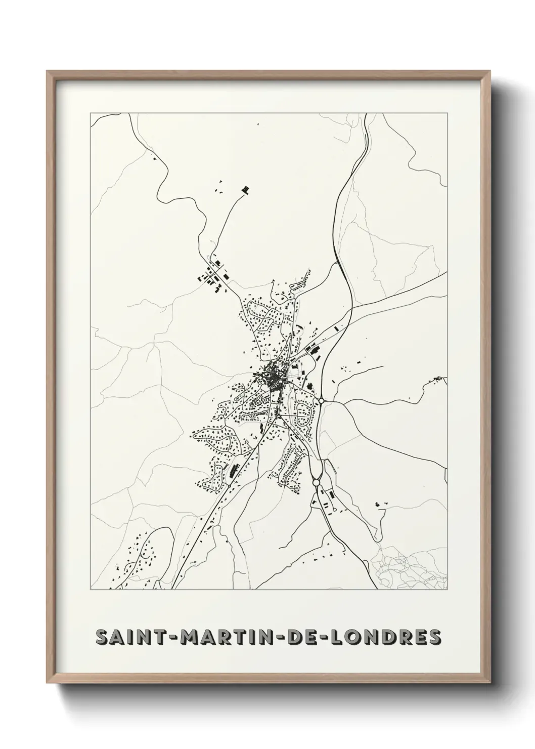 Un poster carte Saint-Martin-de-Londres
