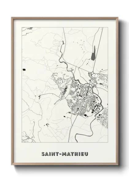 Une affiche de carte sur Saint-Mathieu