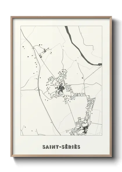 Une affiche de carte sur Saint-Sériès