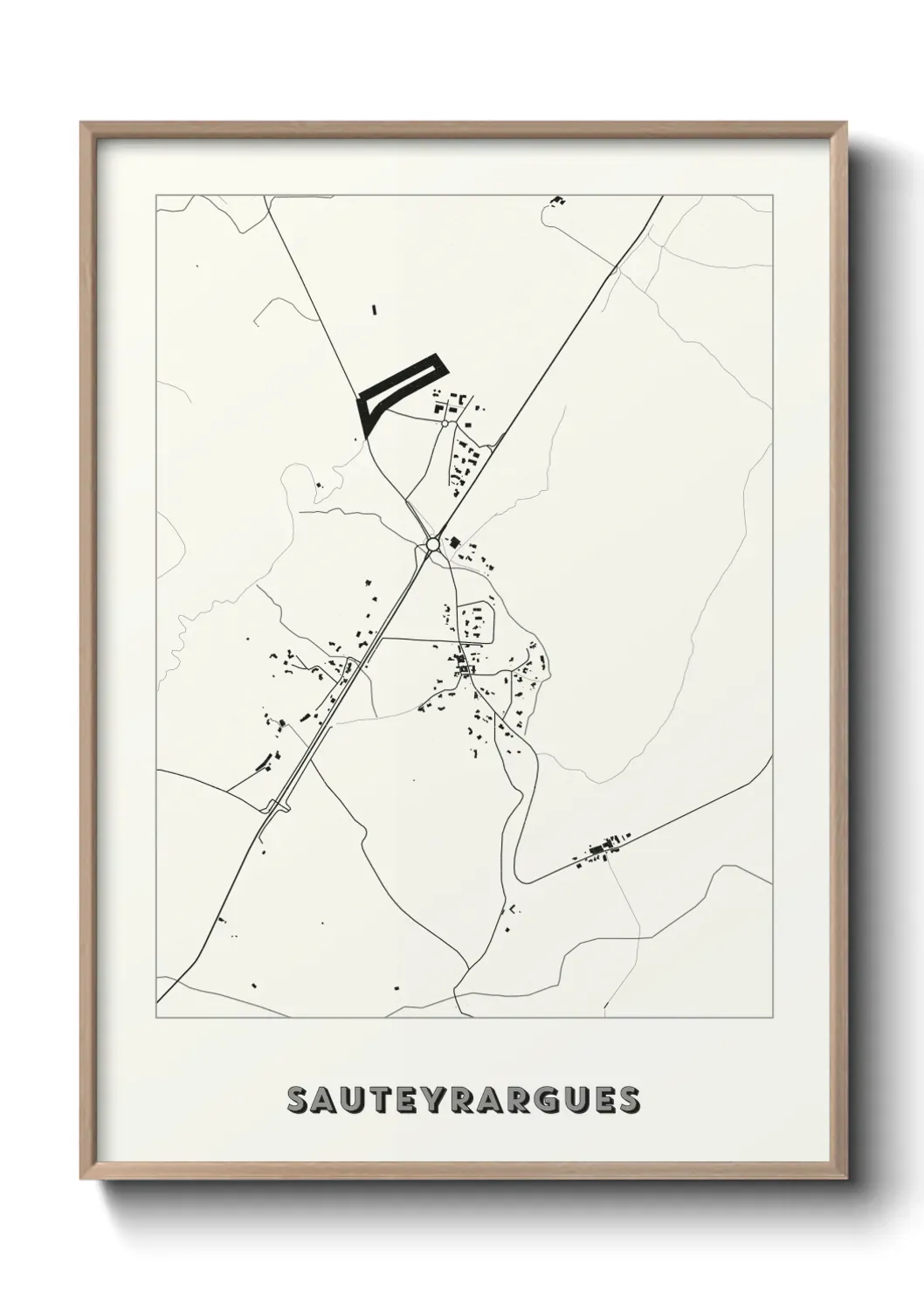 Un poster carte Sauteyrargues