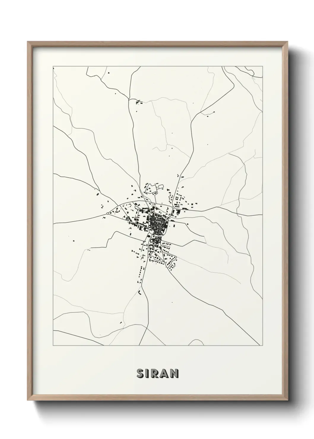 Un poster carte Siran