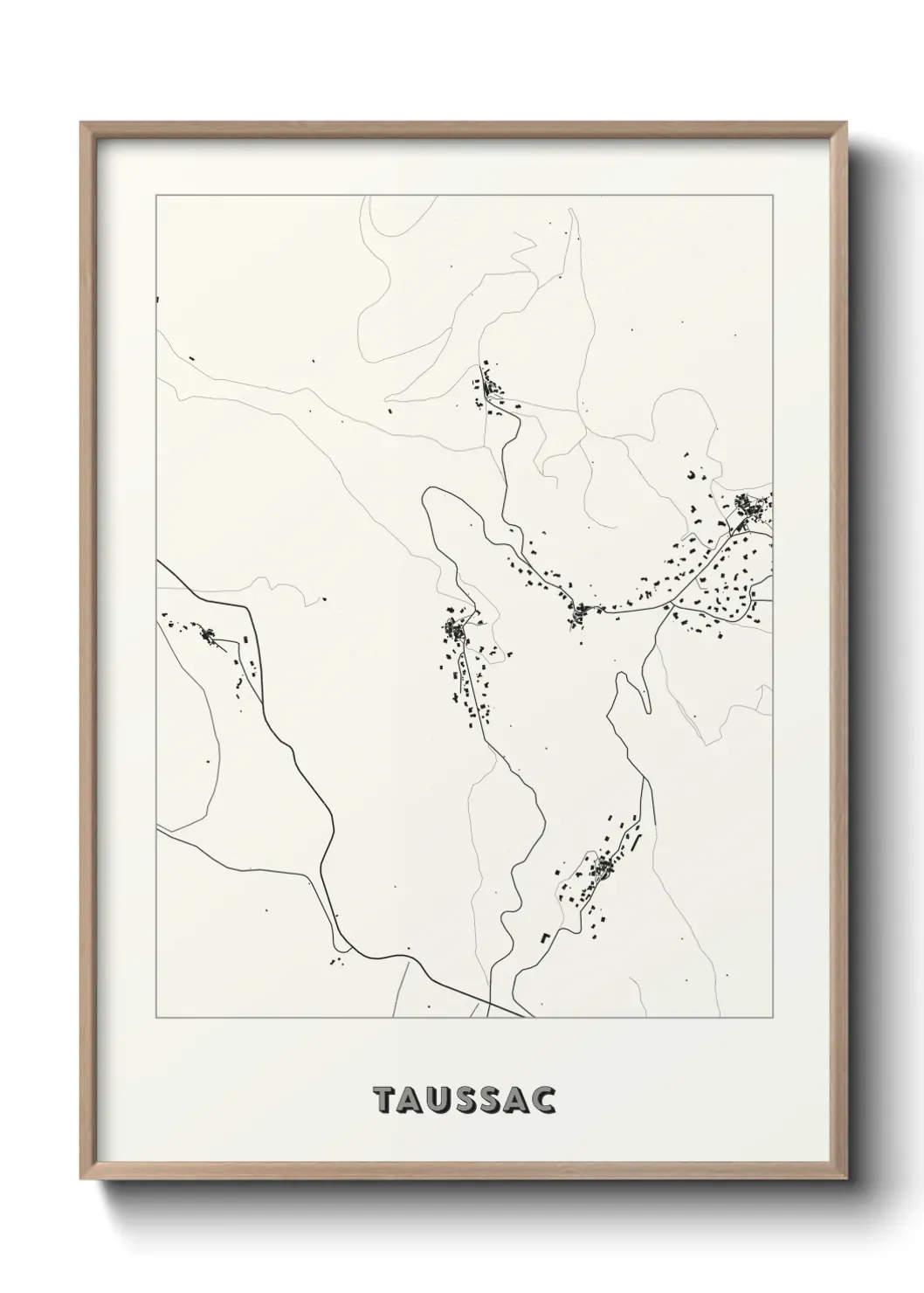 Un poster carte Taussac