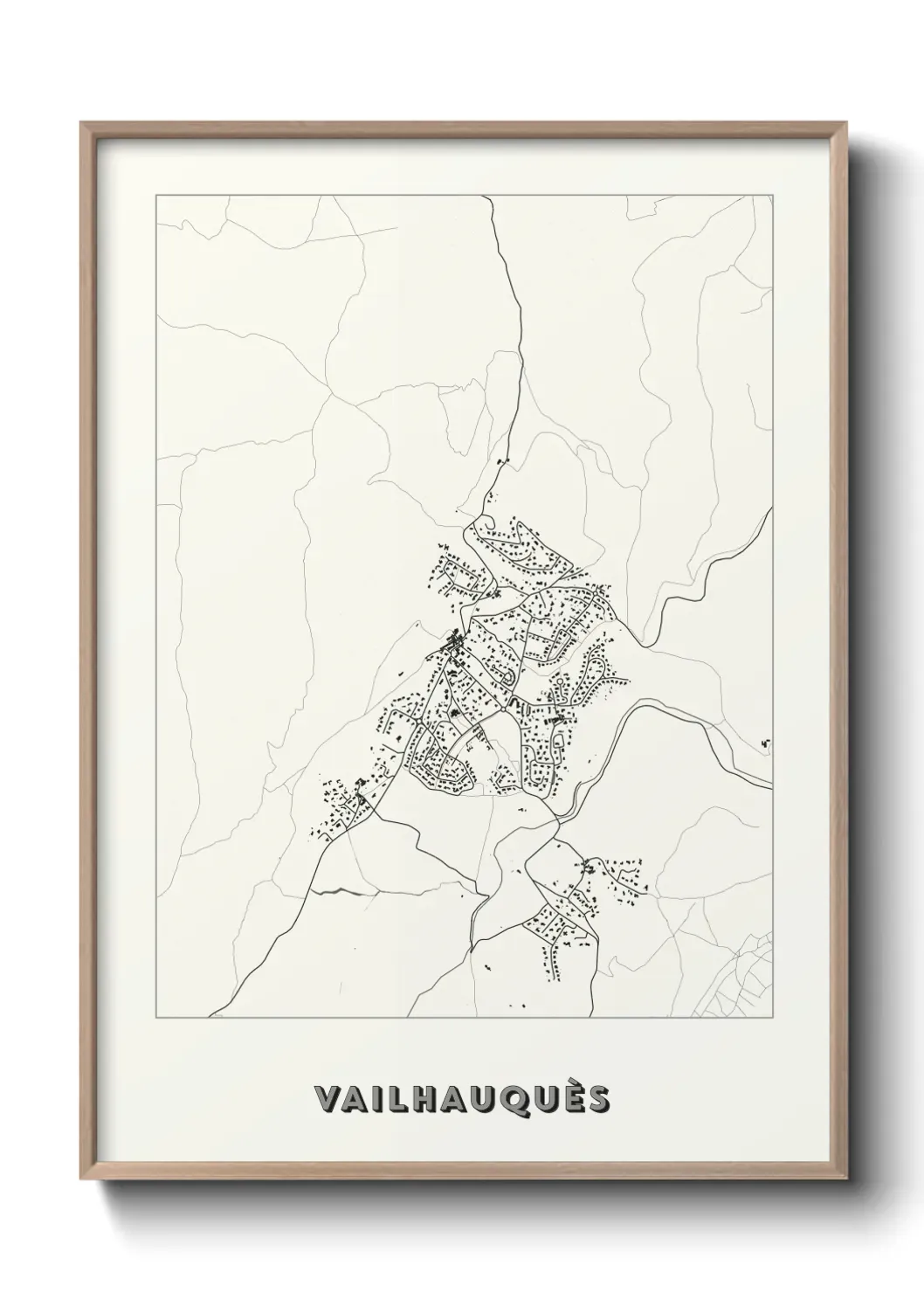 Un poster carte Vailhauquès