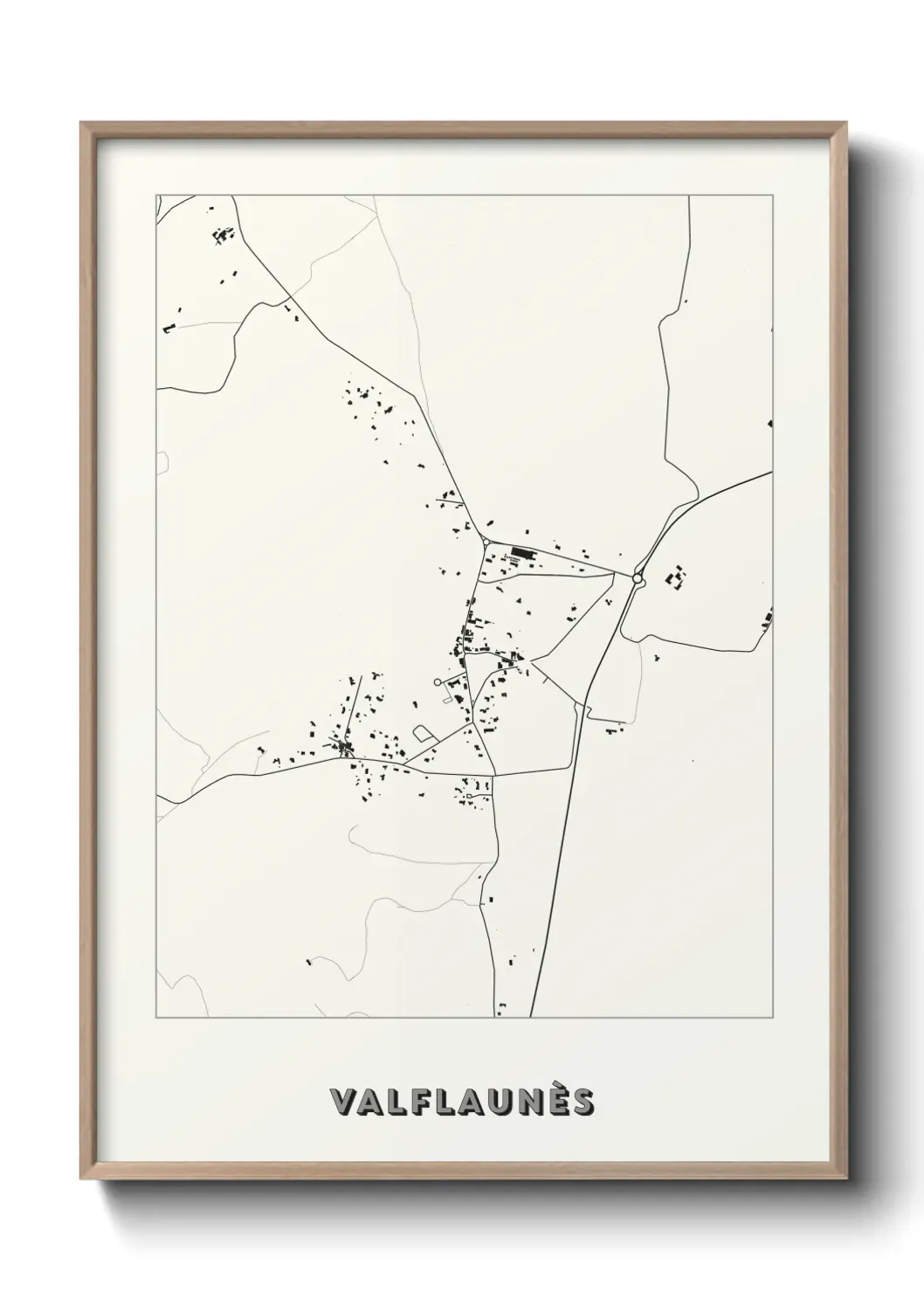 Un poster carte Valflaunès