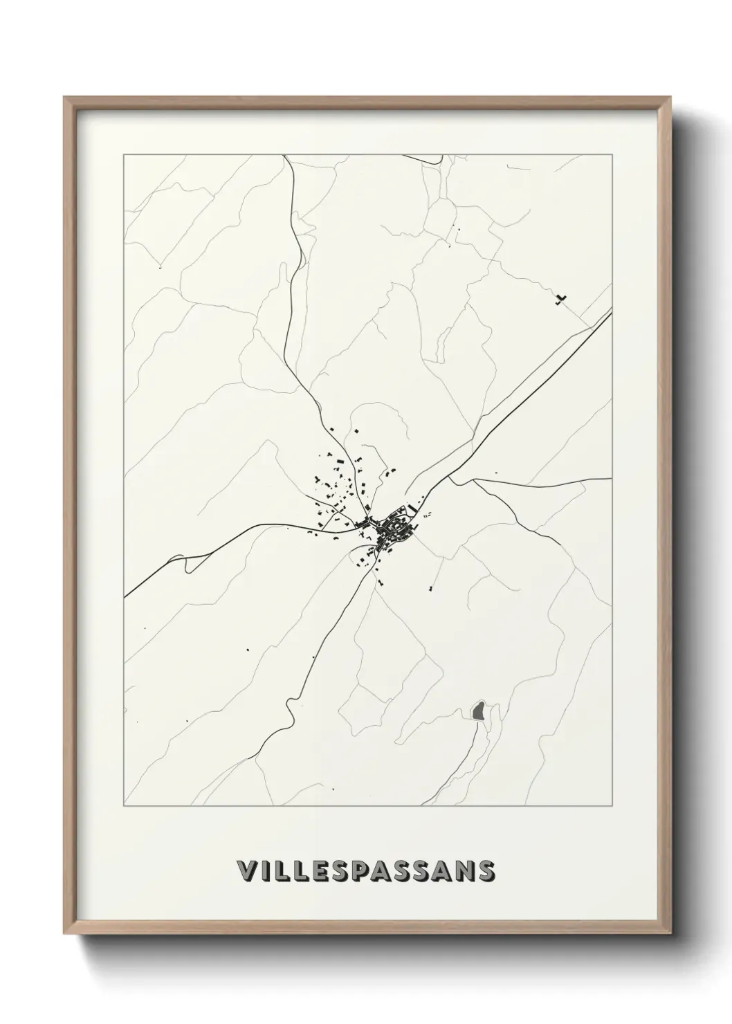 Un poster carte Villespassans