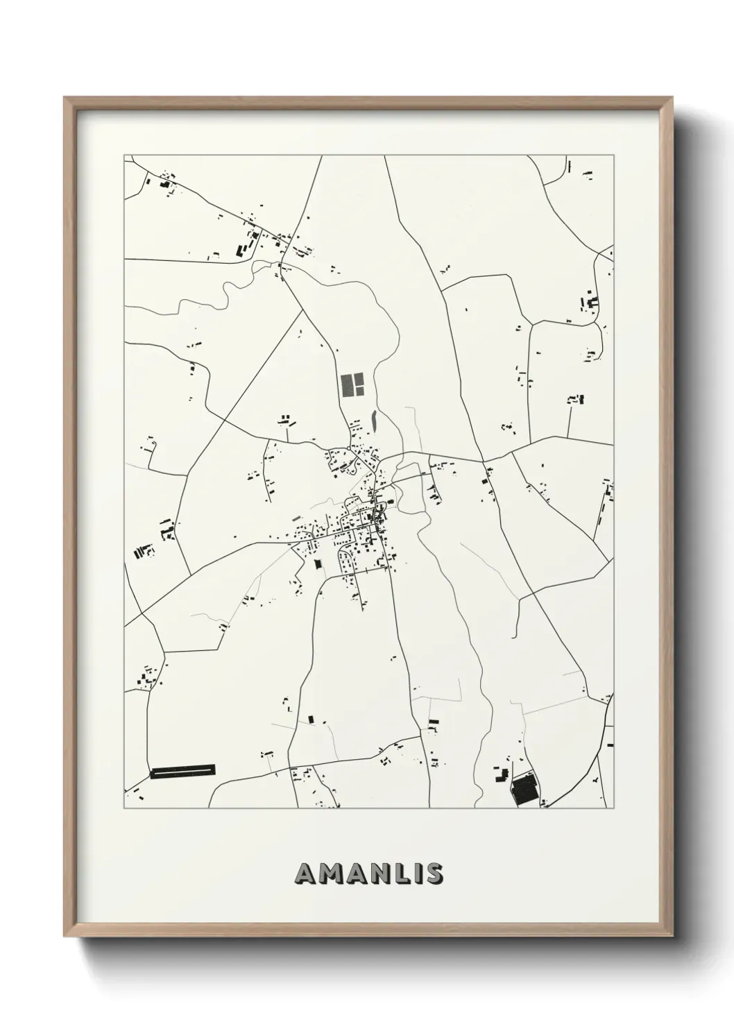 Un poster carte Amanlis