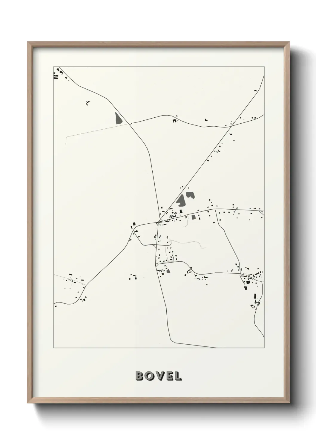 Un poster carte Bovel