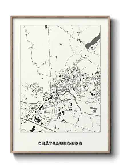Une affiche de carte sur Châteaubourg