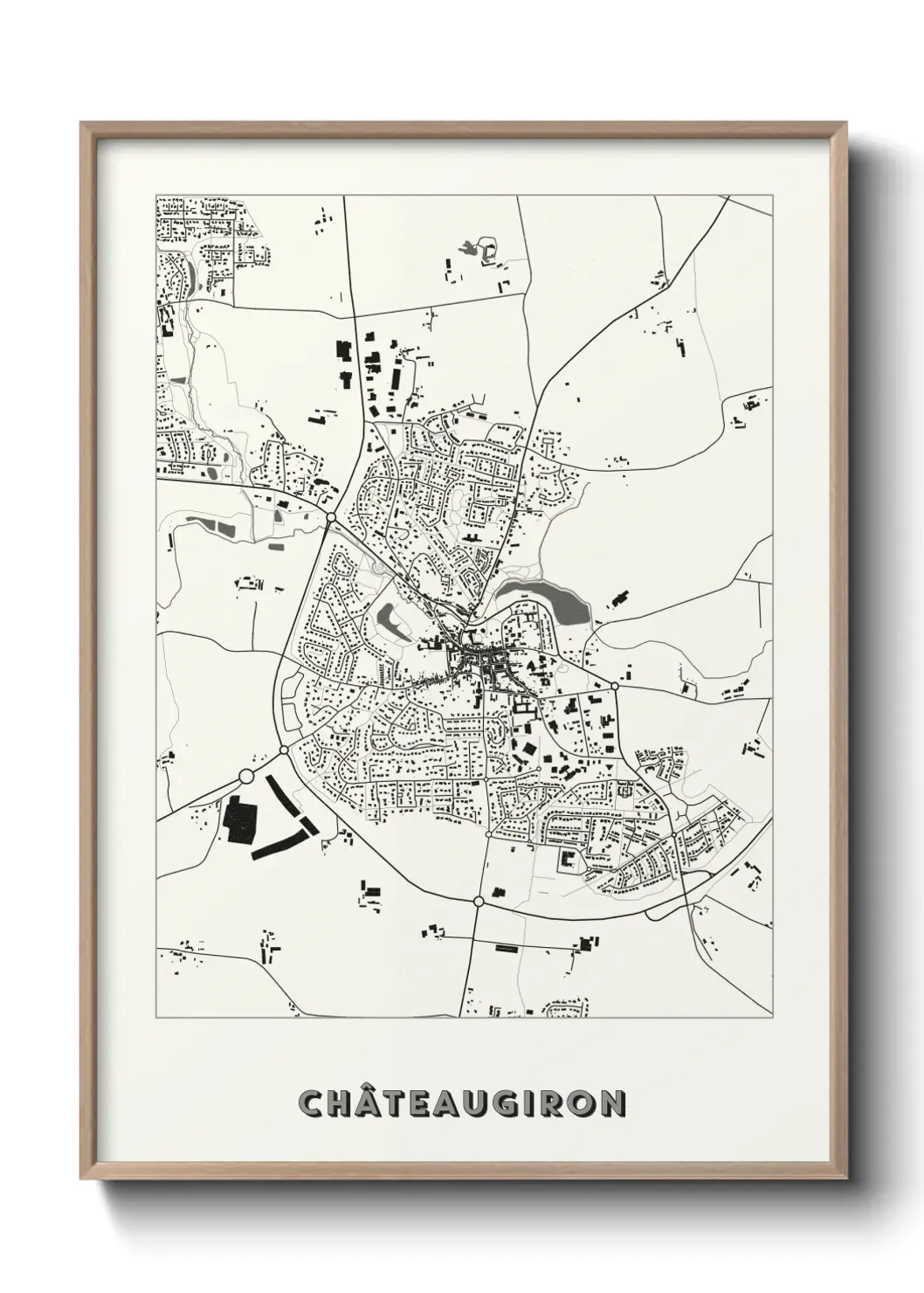Un poster carte Châteaugiron