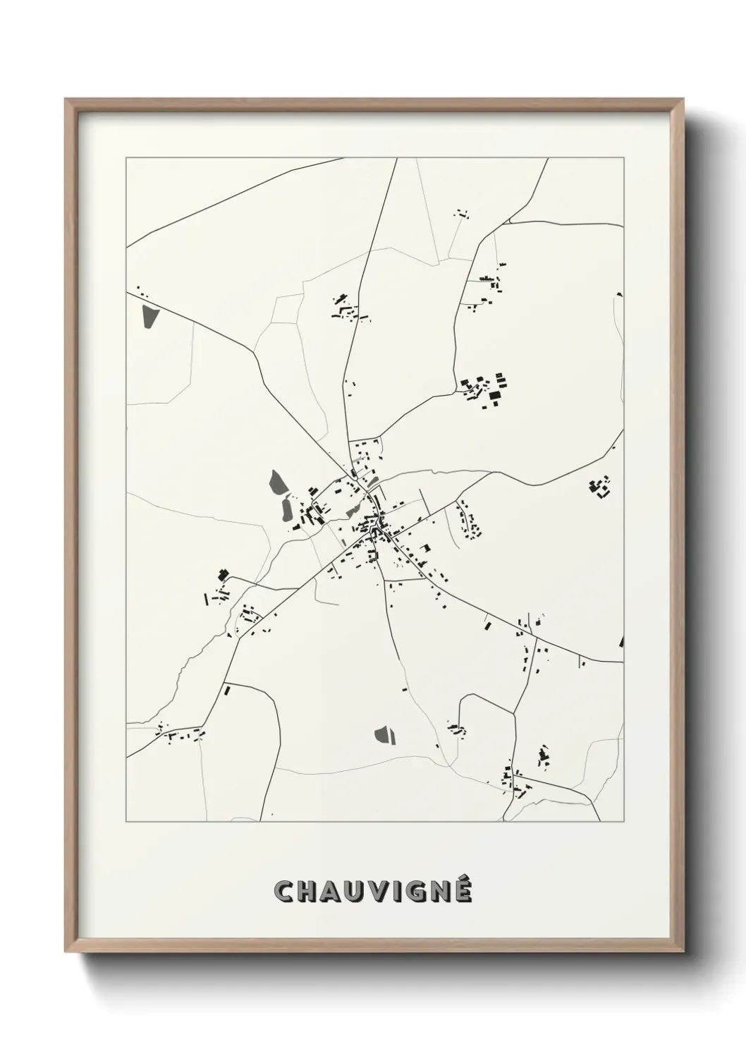 Un poster carte Chauvigné