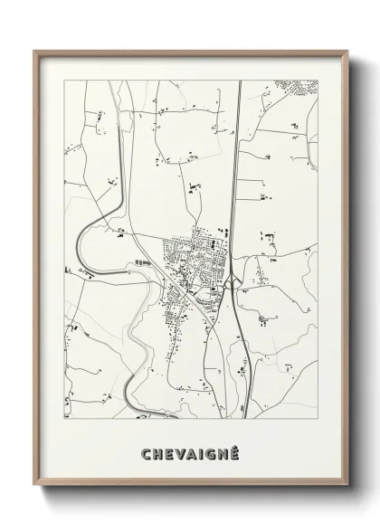 Une affiche de carte sur Chevaigné