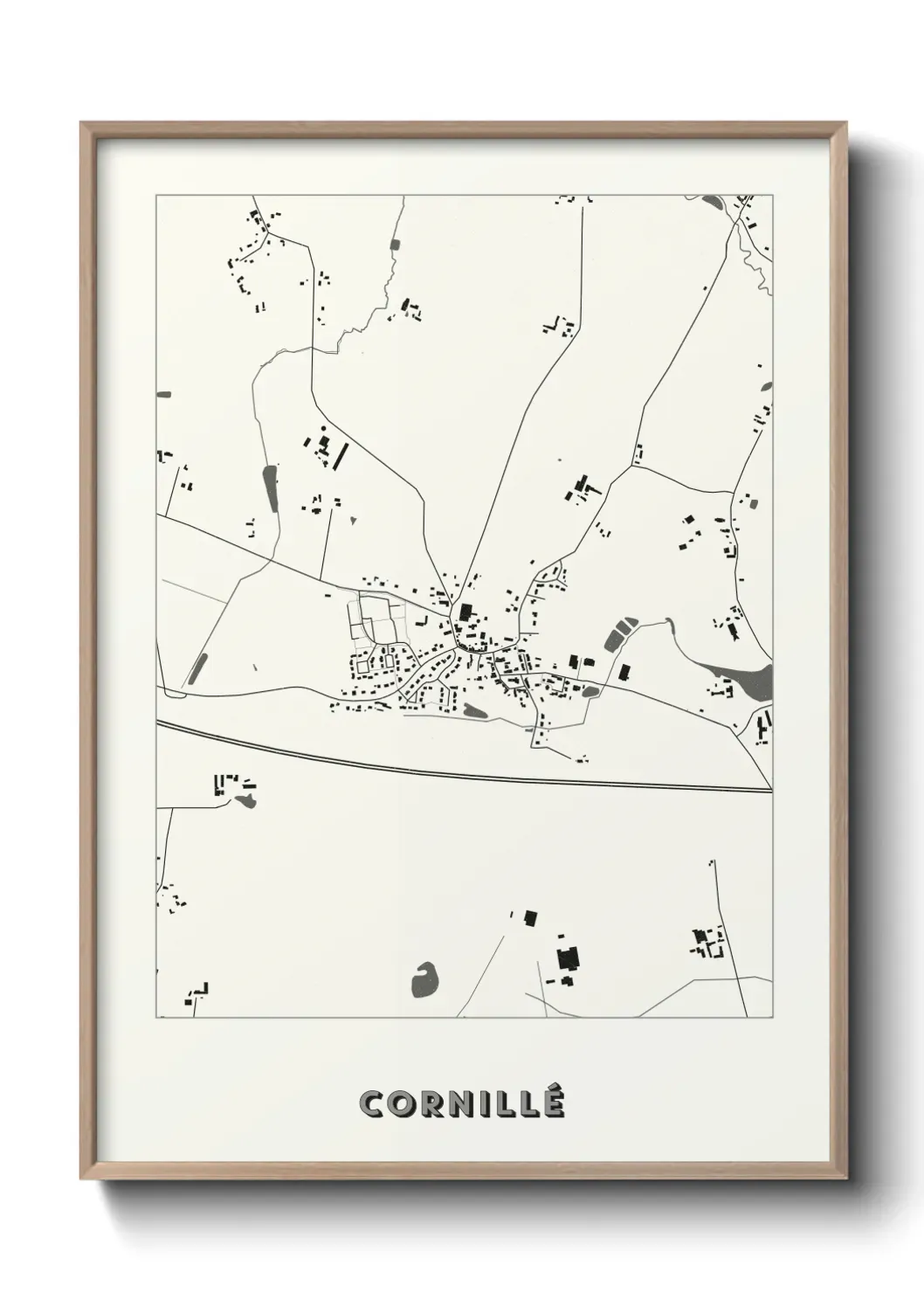 Un poster carte Cornillé