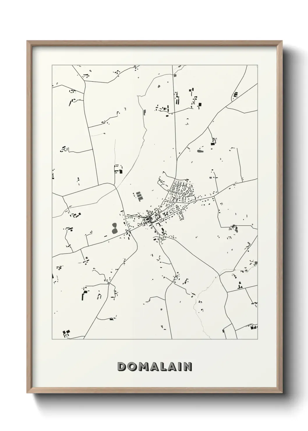 Un poster carte Domalain