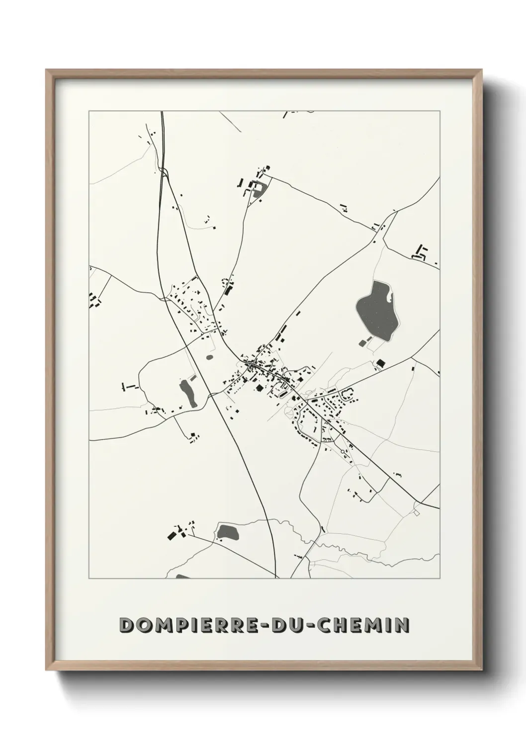 Un poster carteDompierre-du-Chemin