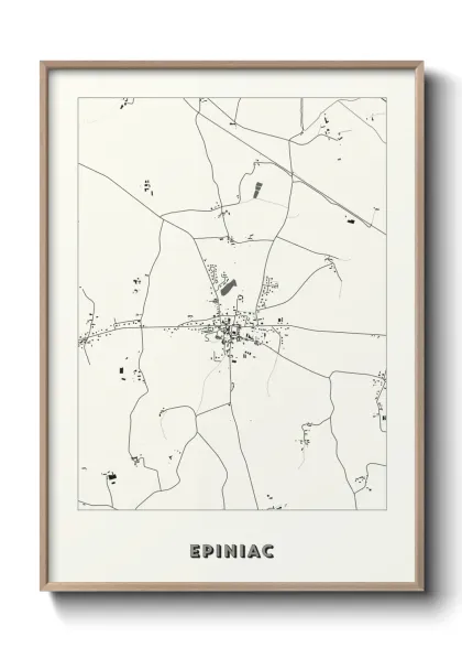 Une affiche de carte sur Epiniac
