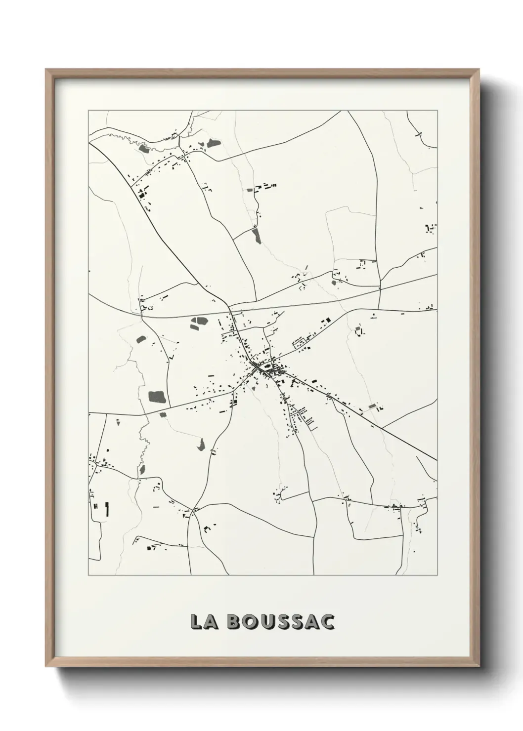 Un poster carte La Boussac