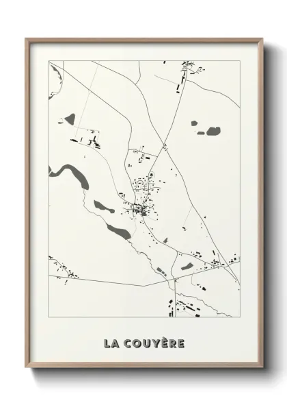 Une affiche de carte sur La Couyère
