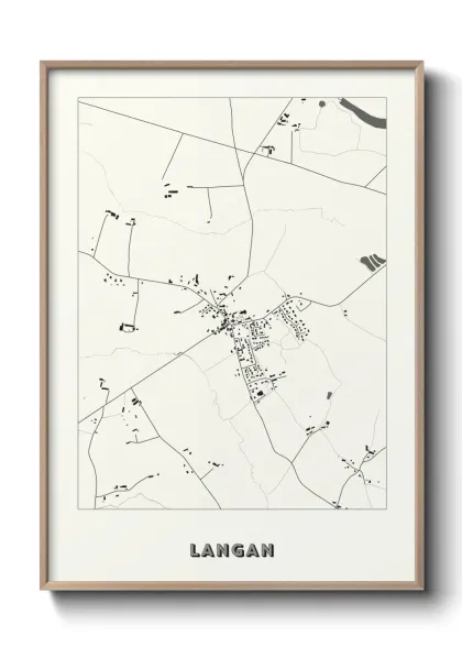 Une affiche de carte sur Langan