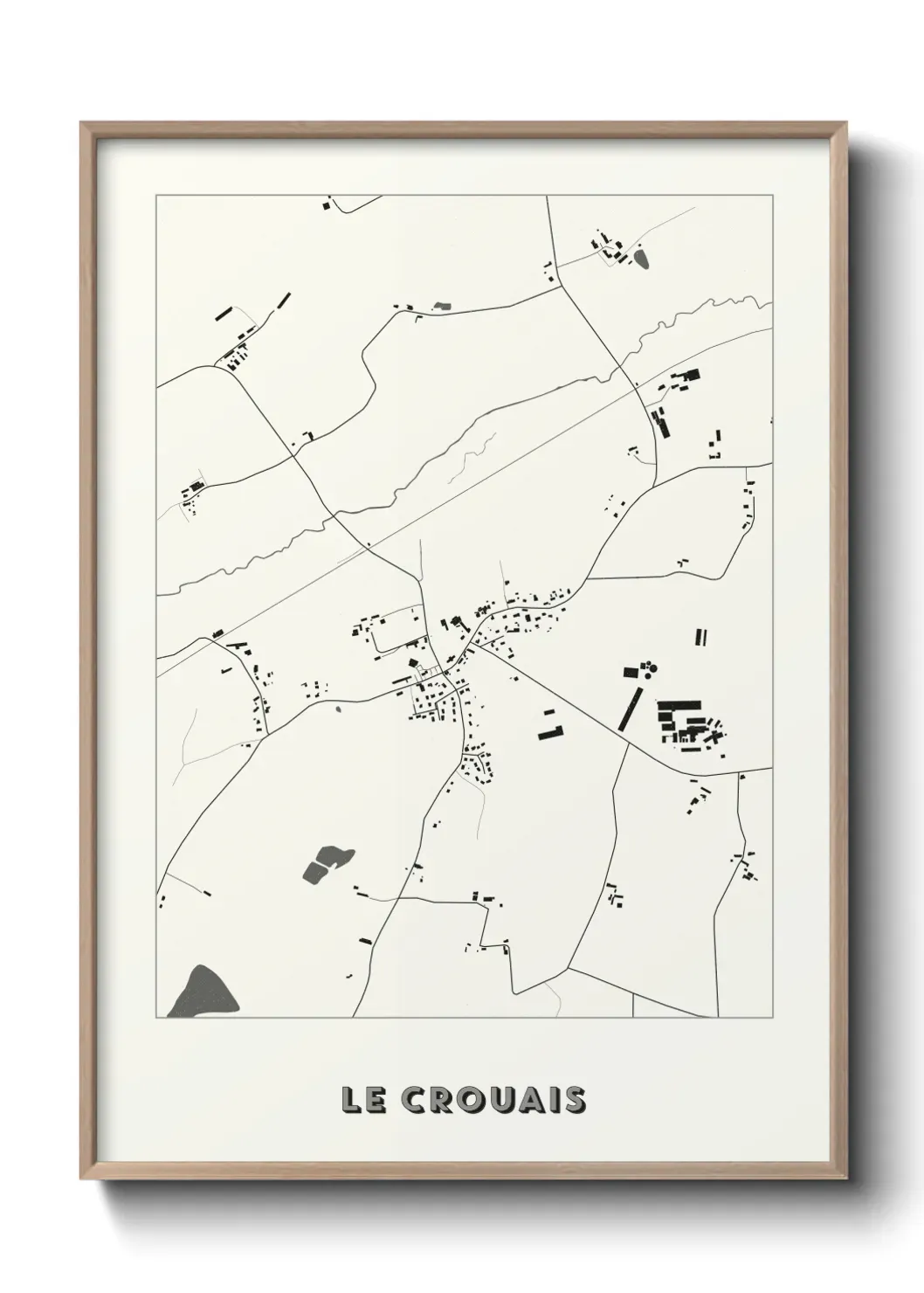 Un poster carte Le Crouais