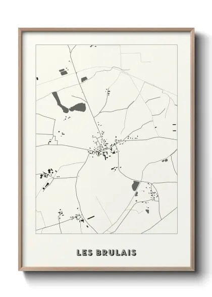 Une affiche de carte sur Les Brulais