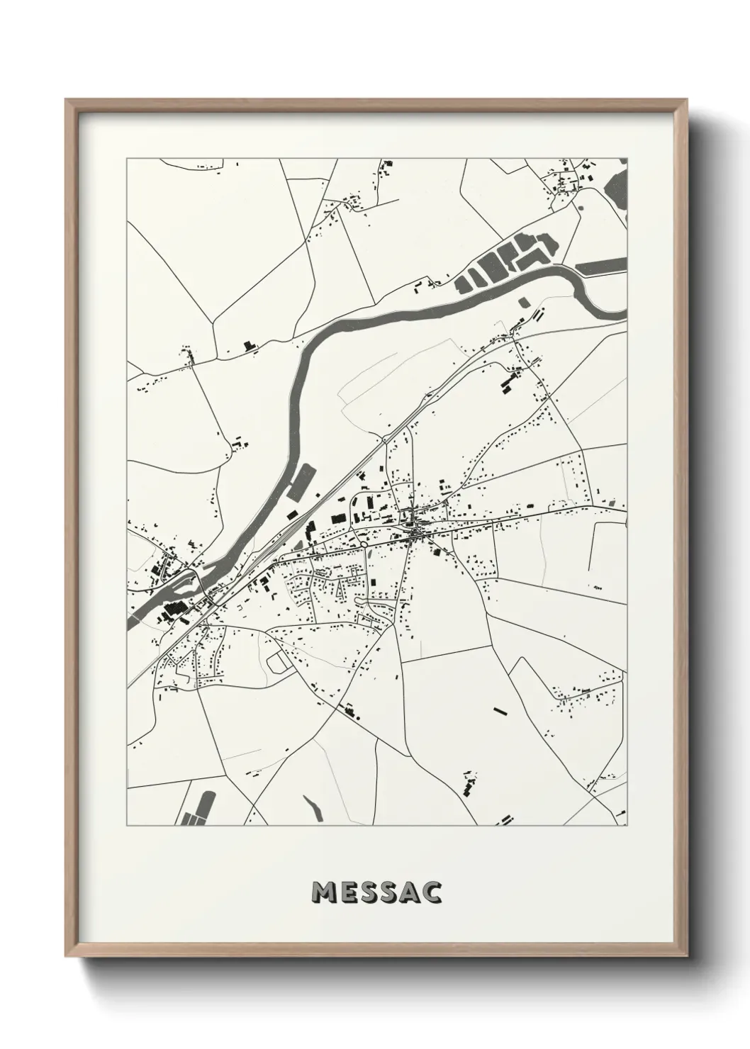 Un poster carte Messac