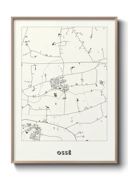 Une affiche de carte sur Ossé