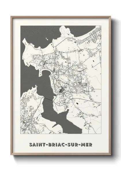 Une affiche de carte sur Saint-Briac-sur-Mer