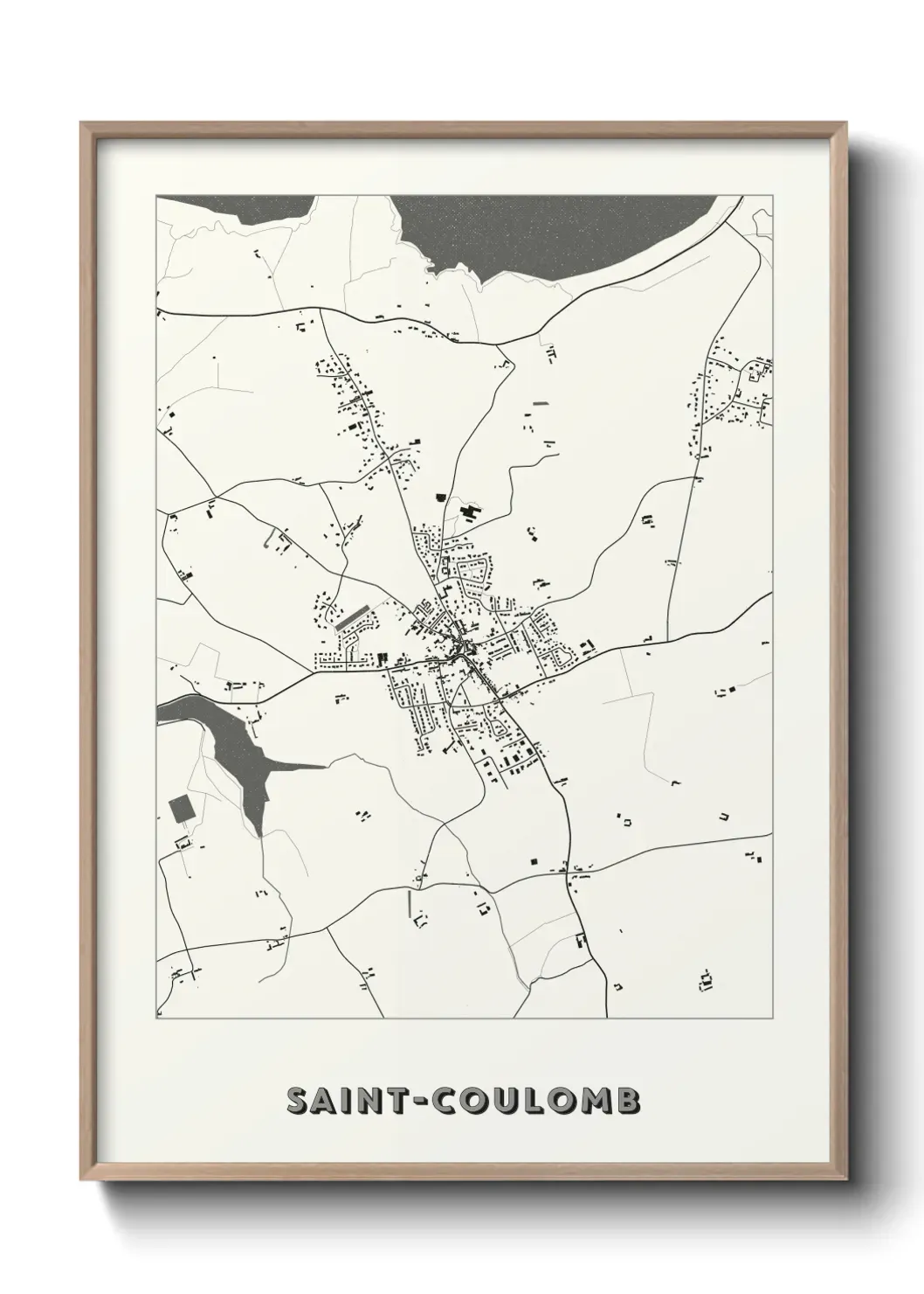 Un poster carte Saint-Coulomb