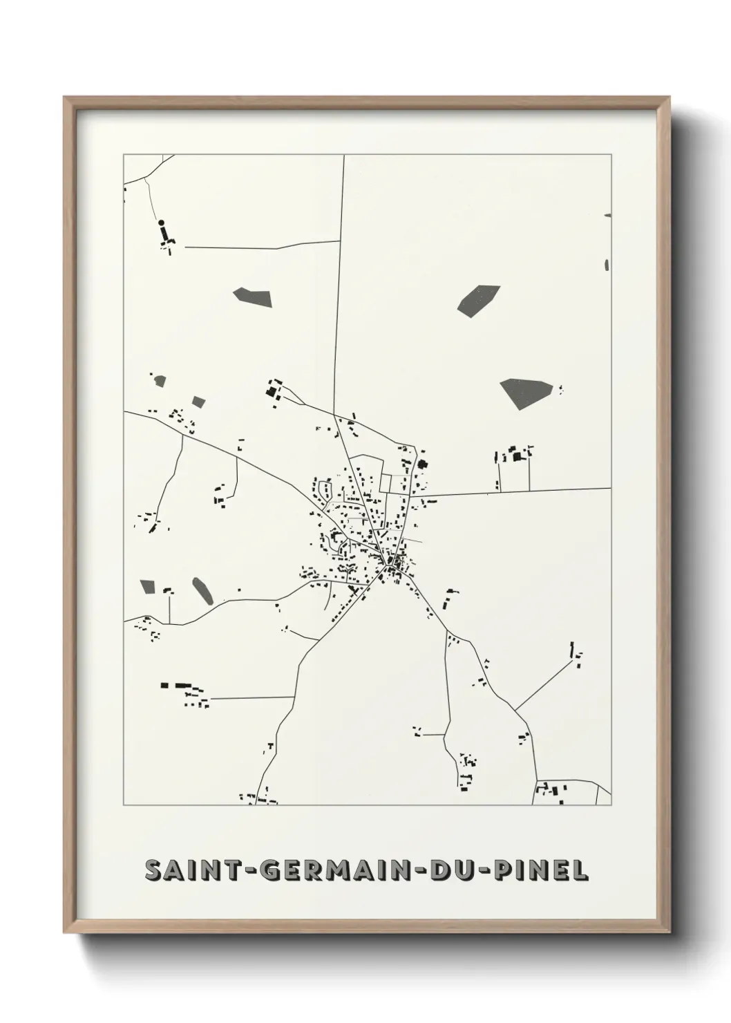 Un poster carte Saint-Germain-du-Pinel