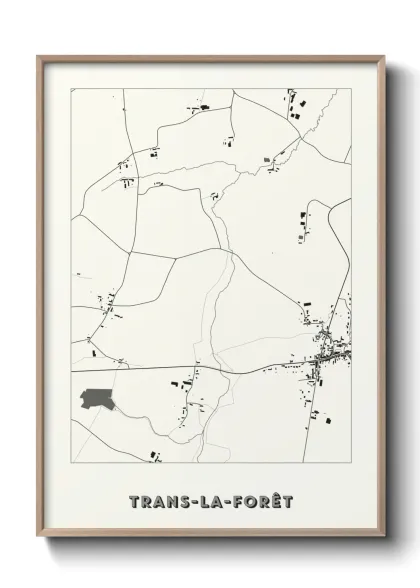 Une affiche de carte sur Trans-la-Forêt