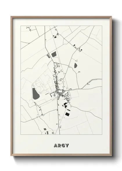 Une affiche de carte sur Argy