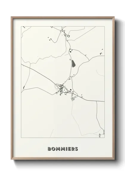 Une affiche de carte sur Bommiers