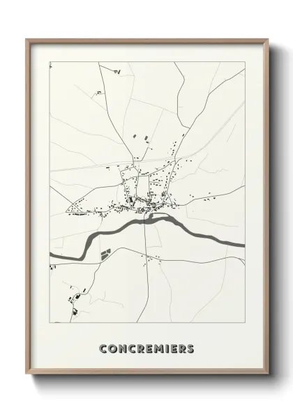 Une affiche de carte sur Concremiers